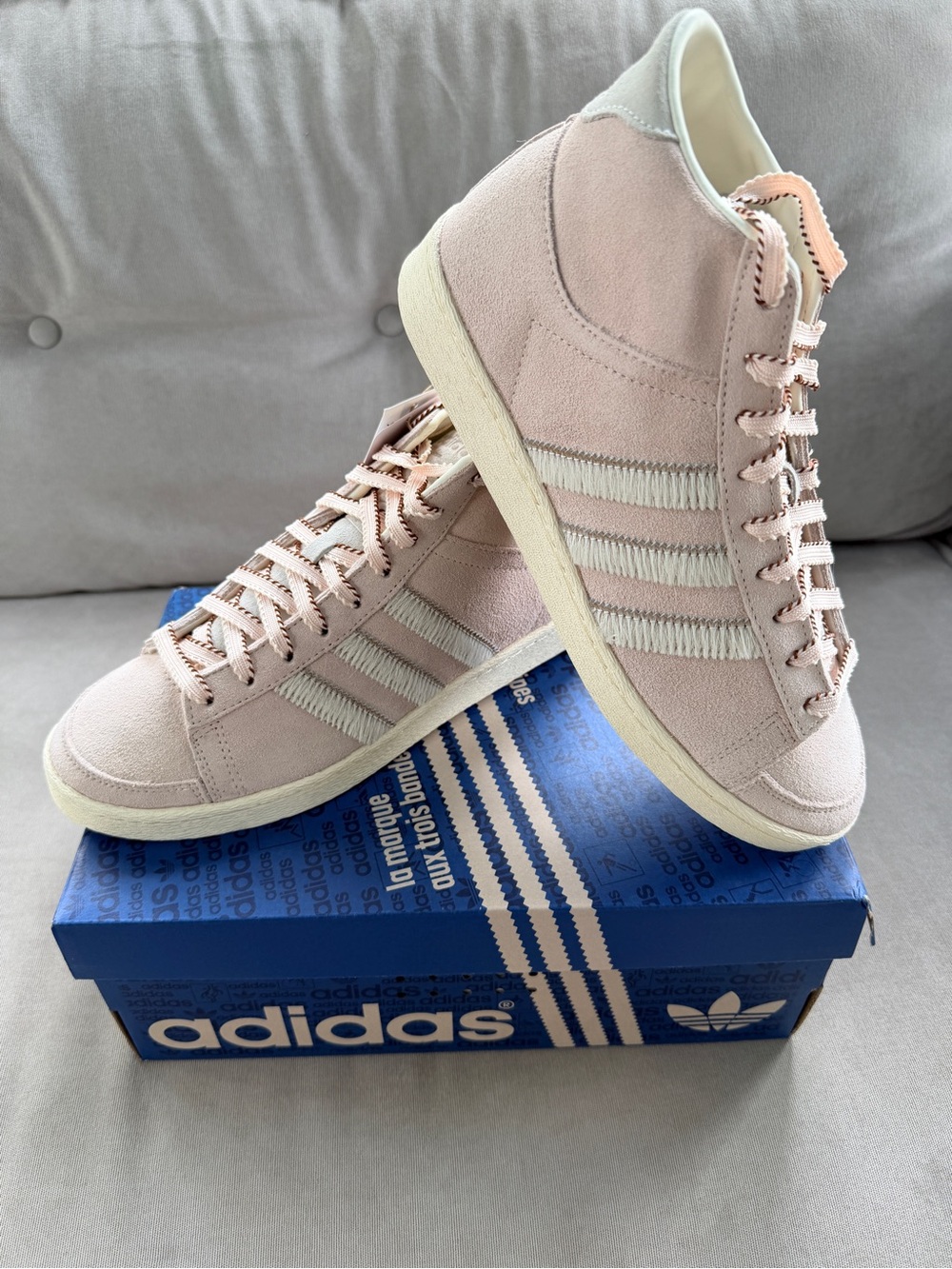Adidas Women's Pink Suede High-Top Abdul-Jabbar limited edition Sneakers NIB